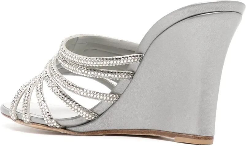 René Caovilla 90 mm sandalen met sleehak Grijs - Foto 3