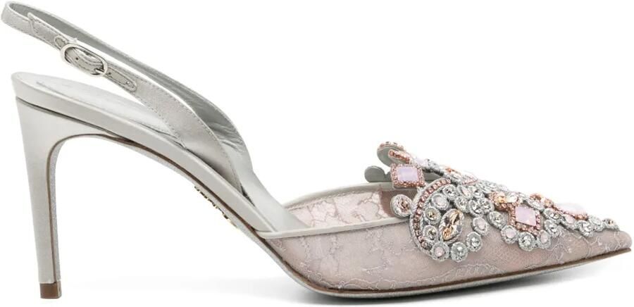 René Caovilla 90 mm Veneziana pumps Grijs