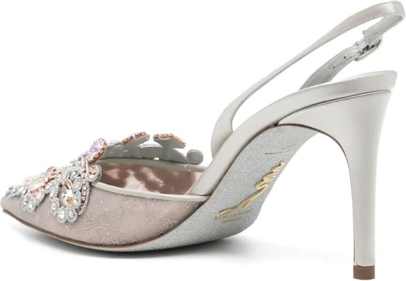 René Caovilla 90 mm Veneziana pumps Grijs - Foto 3