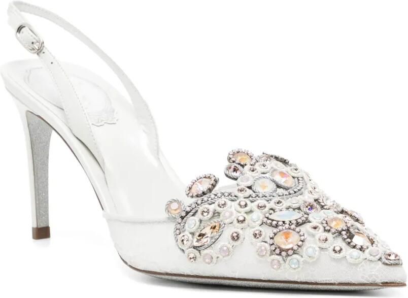 René Caovilla 90 mm Veneziana pumps Wit - Foto 2