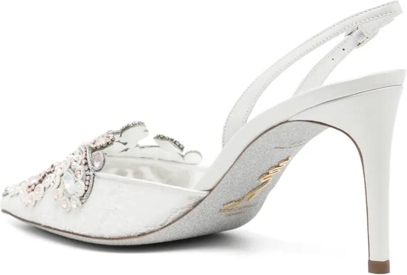 René Caovilla 90 mm Veneziana pumps Wit - Foto 3