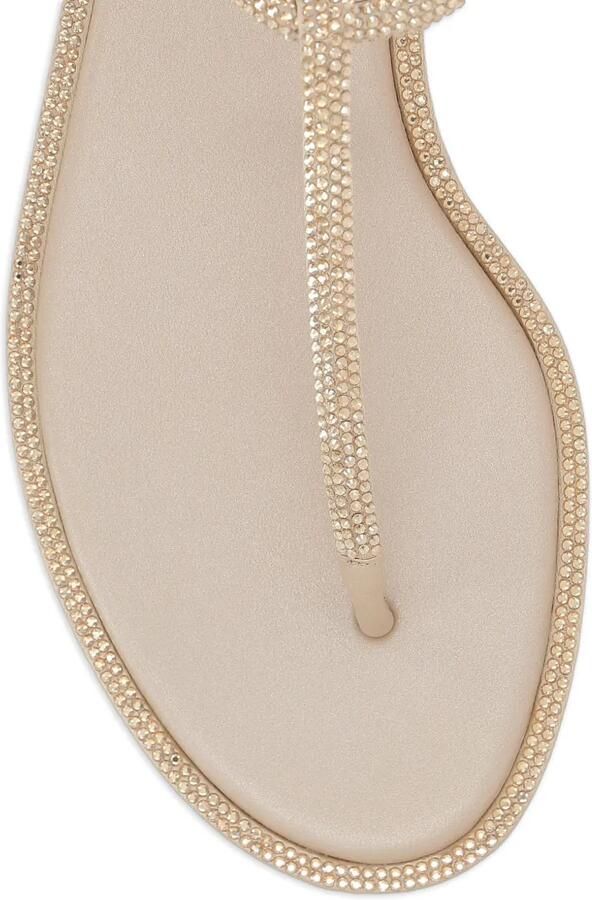 René Caovilla 95 mm sandalen verfraaid met stras en enkelbandje Beige - Foto 2