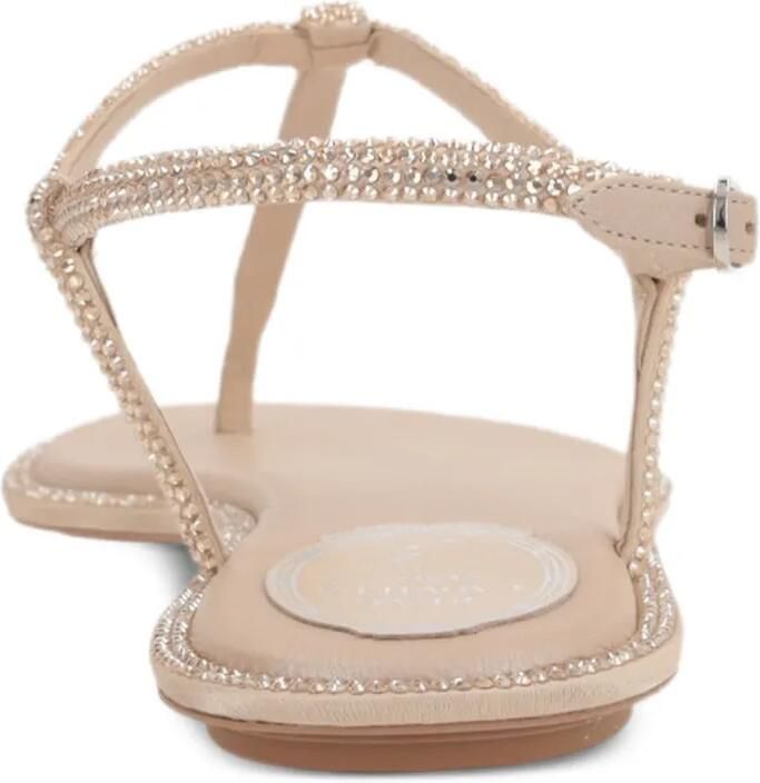 René Caovilla 95 mm sandalen verfraaid met stras en enkelbandje Beige - Foto 3