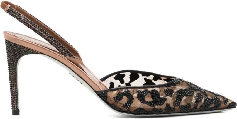 René Caovilla Allura pumps verfraaid met kristallen Beige