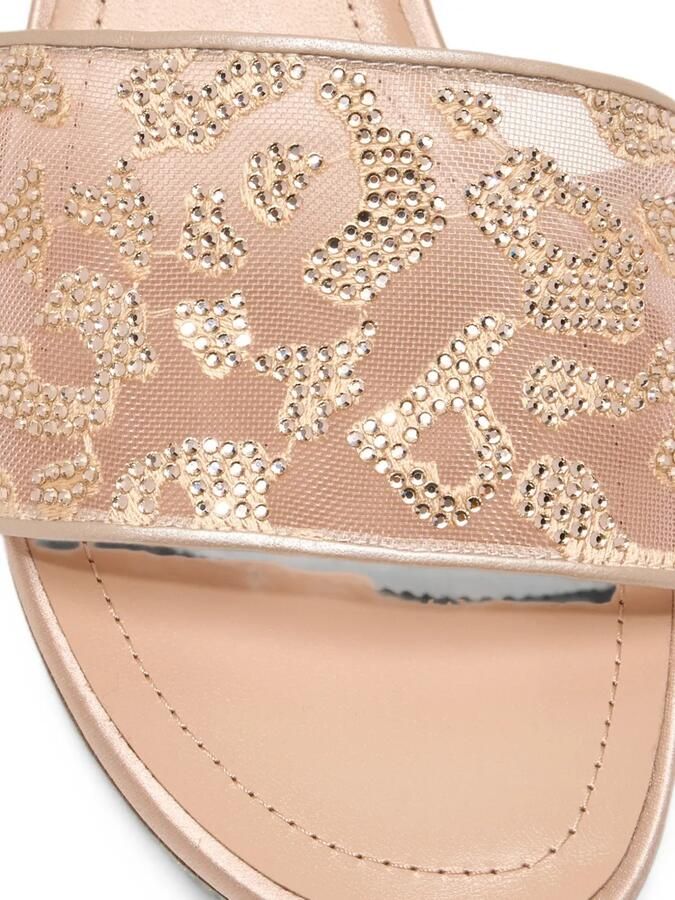 René Caovilla Allura sandalen verfraaid met kristallen en luipaardpatroon Beige - Foto 2