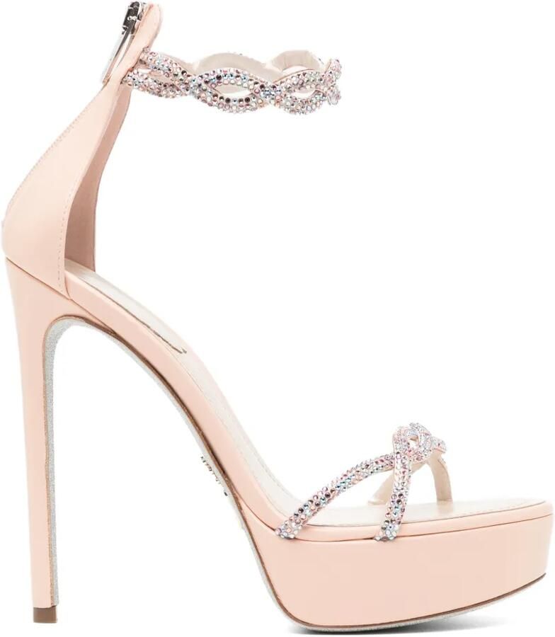 René Caovilla Braid Fondant sandalen Beige