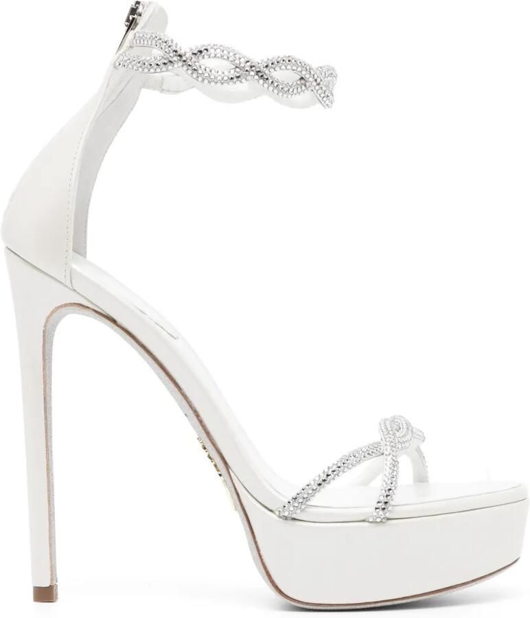 René Caovilla Braid Fondant sandalen Wit