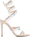 René Caovilla Chandelier sandalen verfraaid met kristallen Beige - Beige