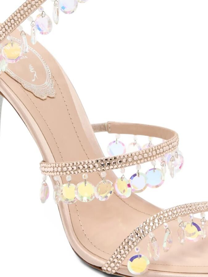 René Caovilla Chandelier sandalen verfraaid met kristallen Beige - Foto 3