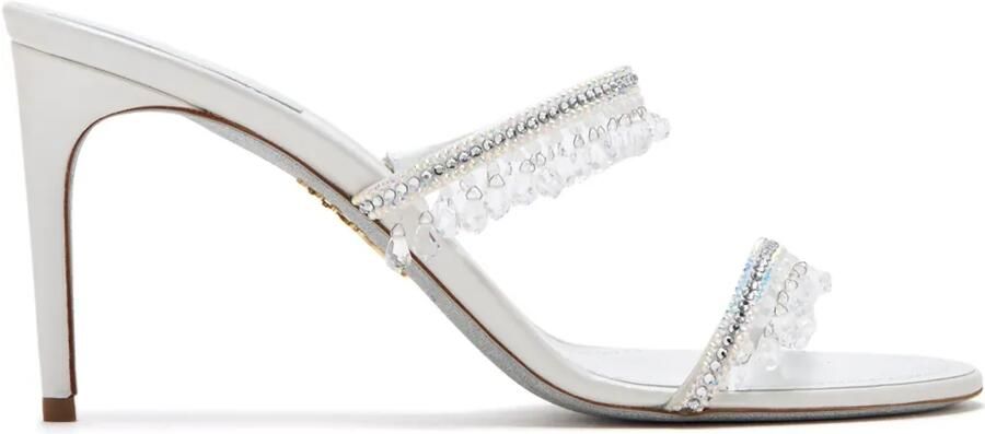 René Caovilla Chandelier sandalen verfraaid met kristallen Wit