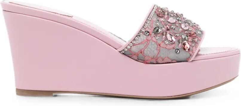René Caovilla Christy sandalen verfraaid met kristallen Roze