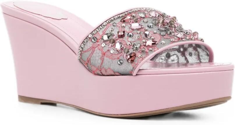 René Caovilla Christy sandalen verfraaid met kristallen Roze - Foto 2