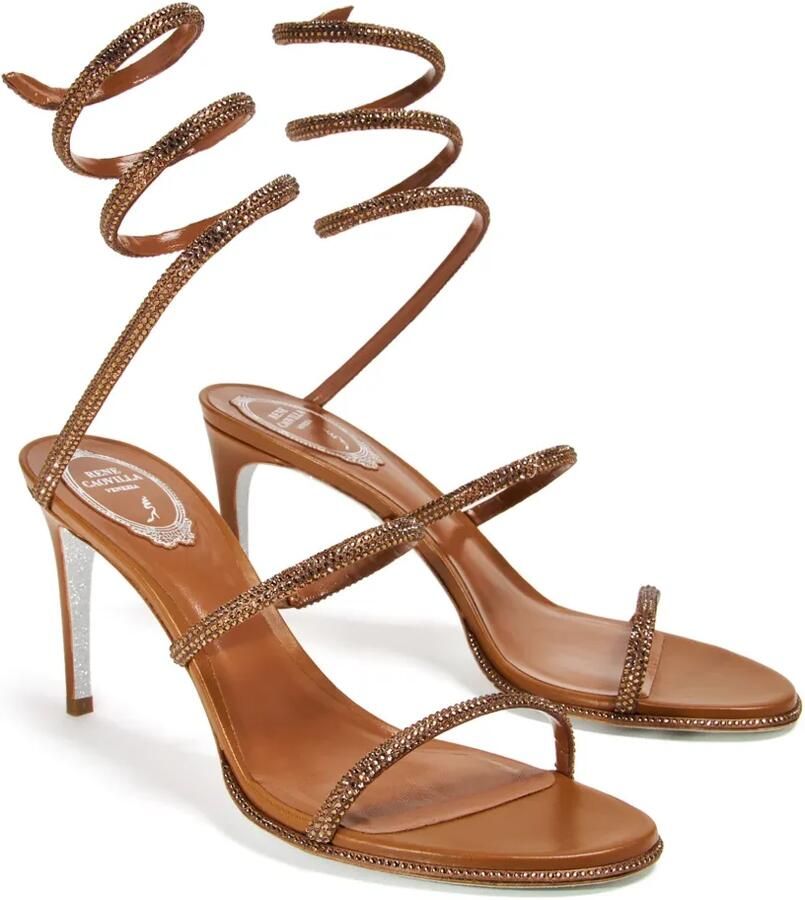 René Caovilla Cleo 80 mm pumps Bruin - Foto 2