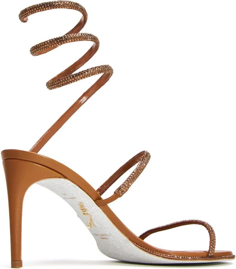 René Caovilla Cleo 80 mm pumps Bruin - Foto 3