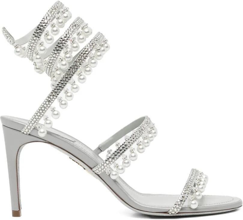 René Caovilla Cleo 80 mm sandalen Grijs