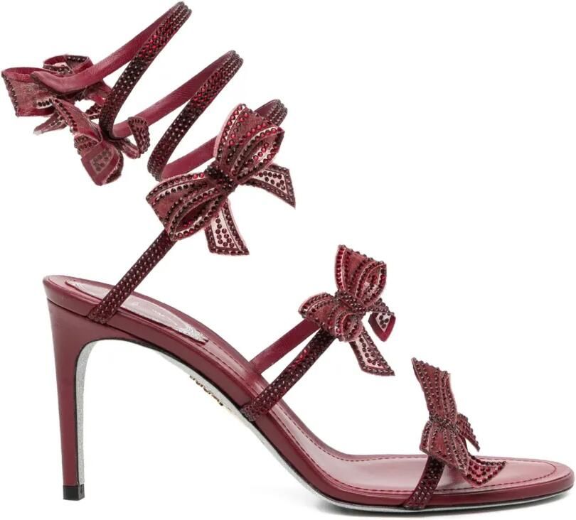 René Caovilla Cleo 80 mm sandalen Rood