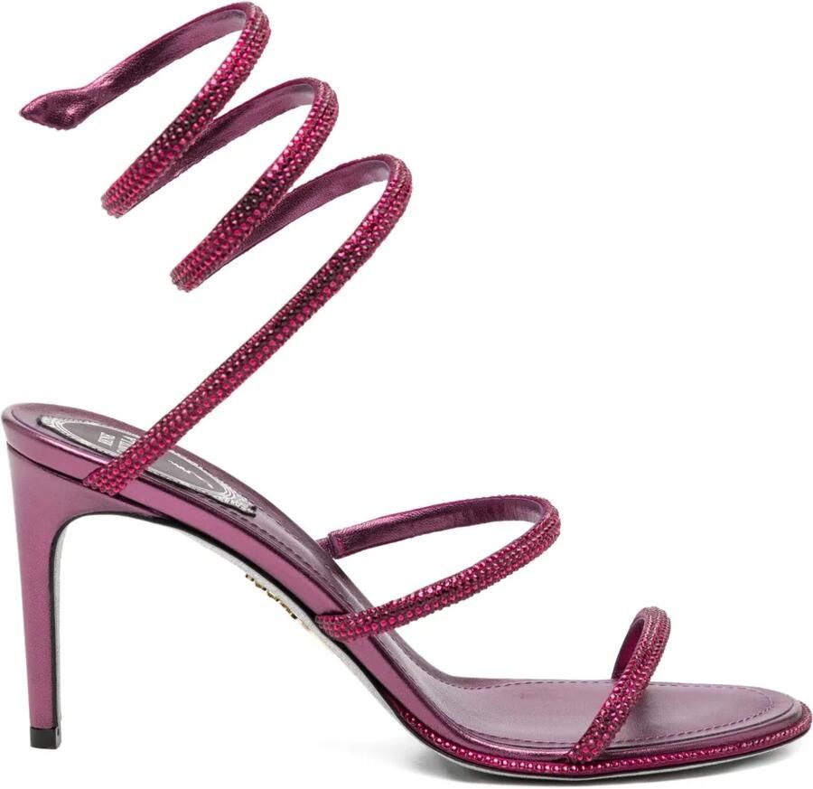 René Caovilla Cleo 80 mm sandalen Roze