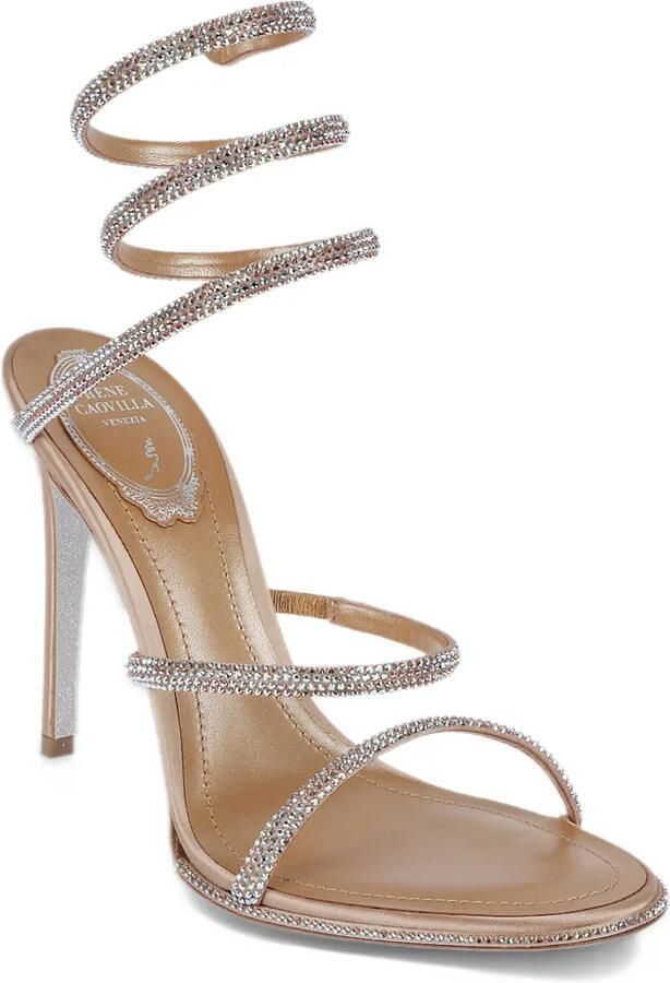 René Caovilla Cleo crystal-embellished sandals Beige - Foto 2