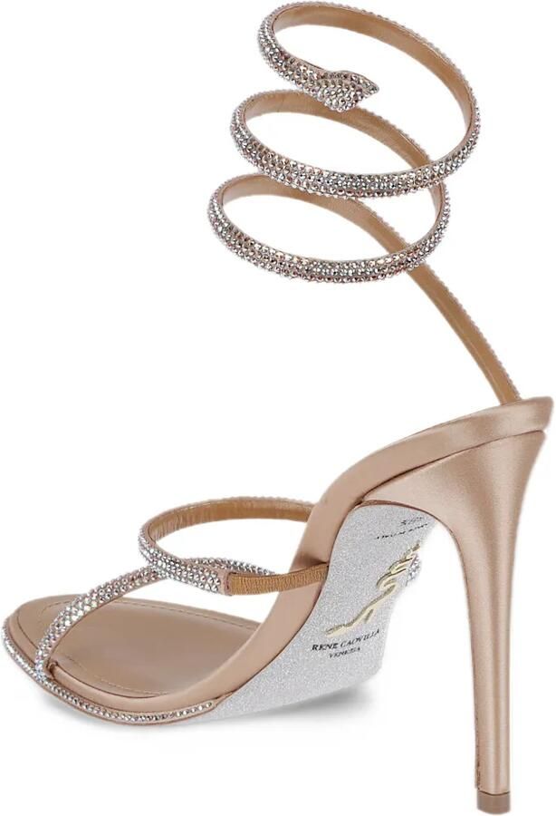 René Caovilla Cleo crystal-embellished sandals Beige - Foto 3