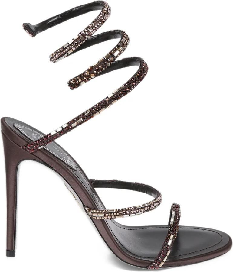 René Caovilla Cleo crystal-embellished sandals Bruin