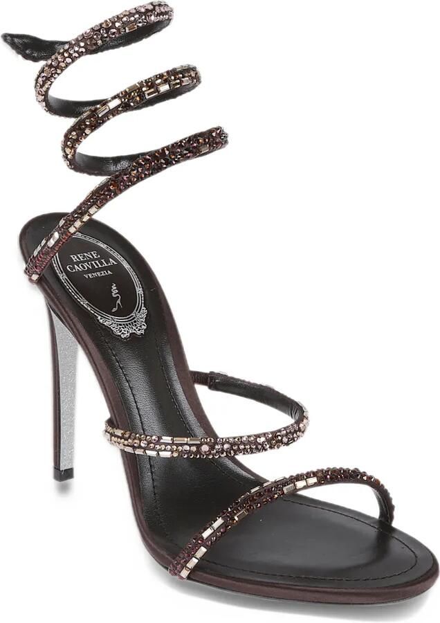 René Caovilla Cleo crystal-embellished sandals Bruin - Foto 2