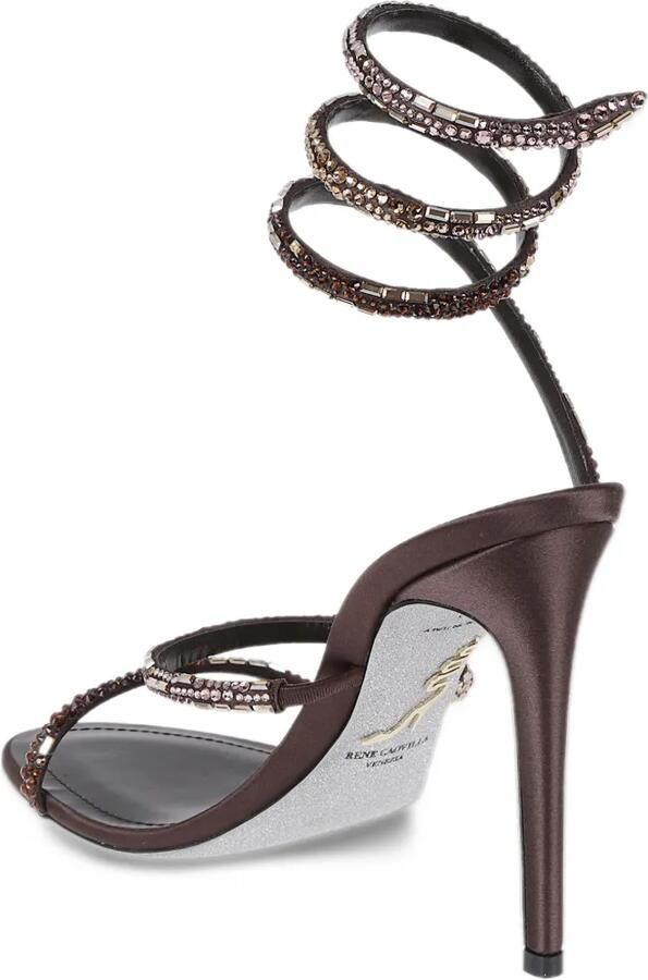 René Caovilla Cleo crystal-embellished sandals Bruin - Foto 3