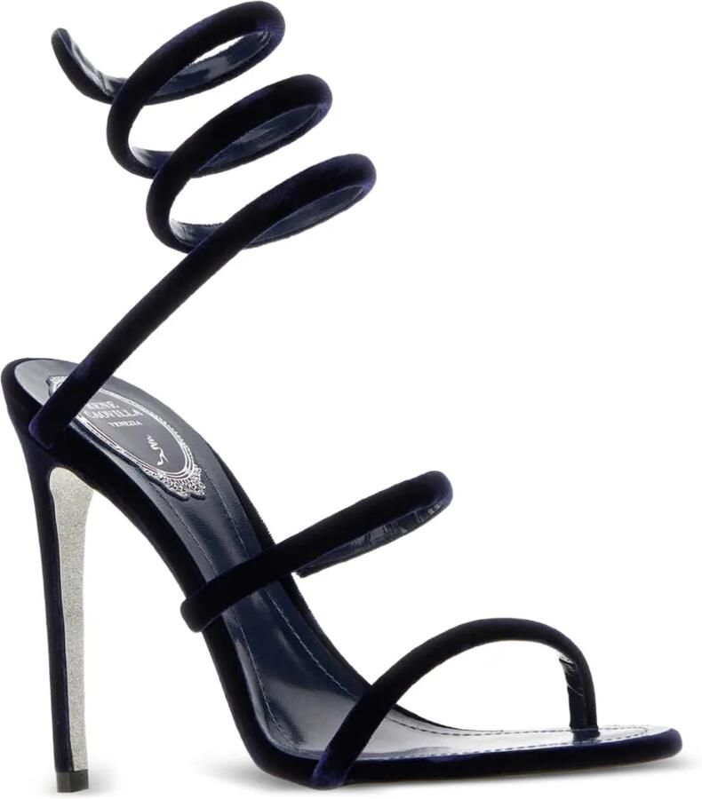 René Caovilla Cleo fluwelen sandalen Blauw - Foto 2