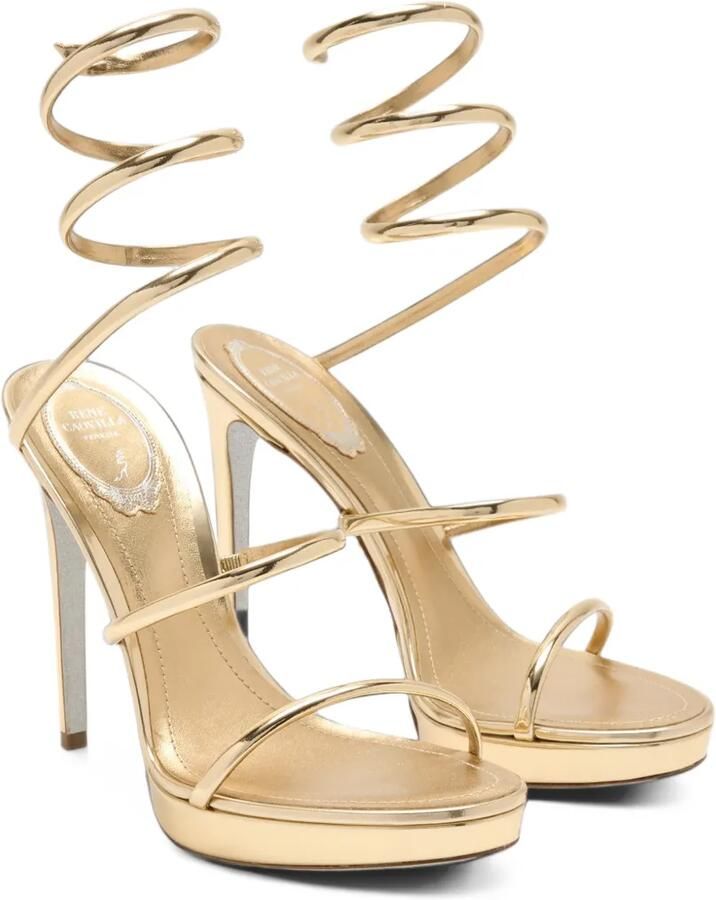 René Caovilla Cleo sandalen met hak Goud - Foto 3