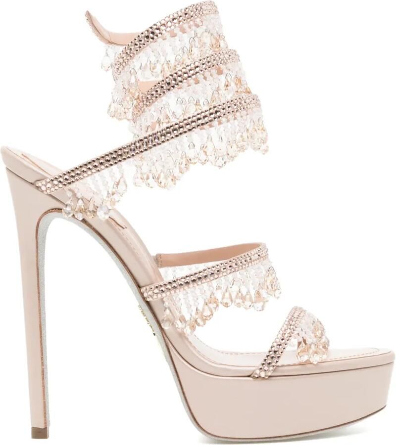René Caovilla Cleo Jahanara sandalen Beige
