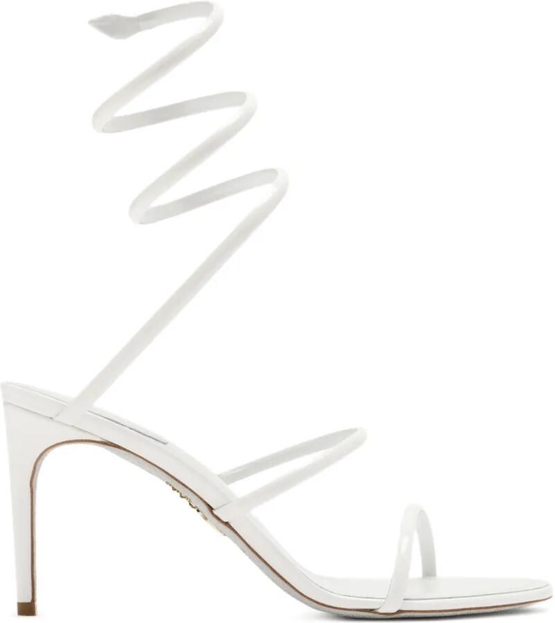 René Caovilla Cleo lakleren sandalen Wit