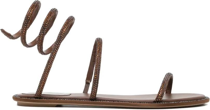 René Caovilla Cleo sandalen Bruin