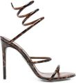 René Caovilla Cleo sandalen met schildpadschild-design Bruin - Bruin