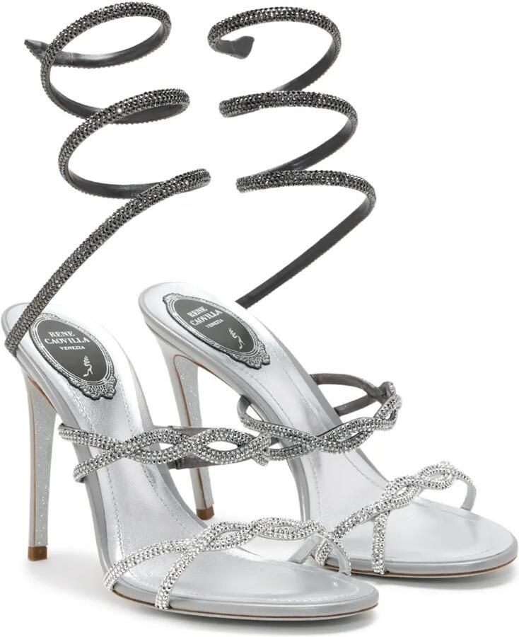 René Caovilla Cleo sandalen verfraaid met stras Zilver - Foto 2