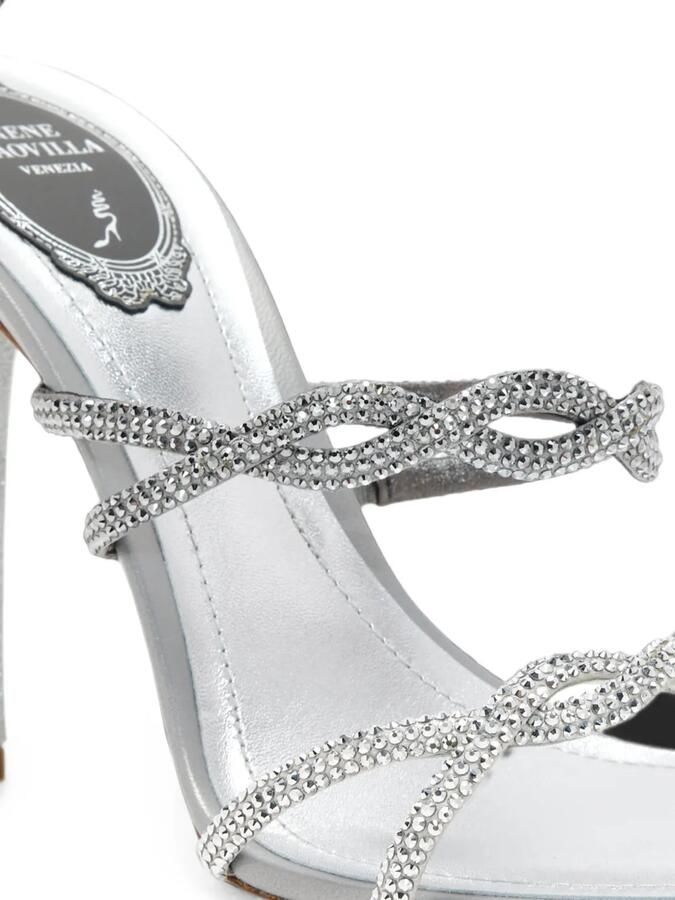 René Caovilla Cleo sandalen verfraaid met stras Zilver - Foto 3