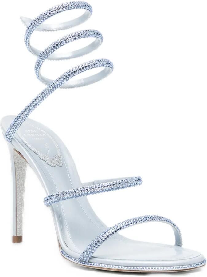 René Caovilla Cleo sandalen met stras Blauw - Foto 3