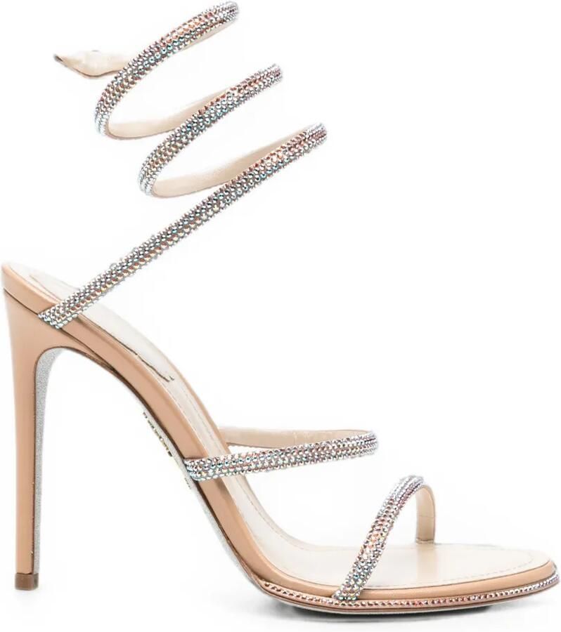 René Caovilla Cleo verfraaide sandalen Beige