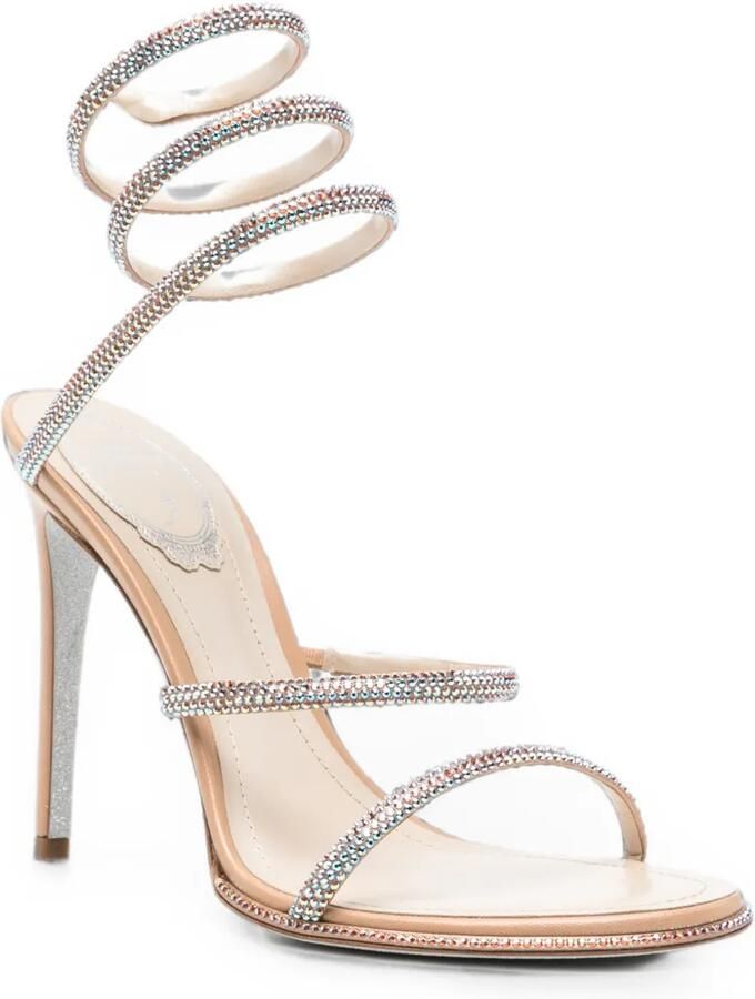 René Caovilla Cleo verfraaide sandalen Beige - Foto 3