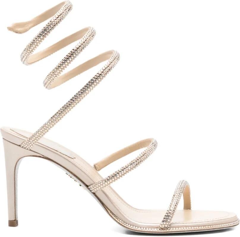 René Caovilla Cleo verfraaide sandalen Goud