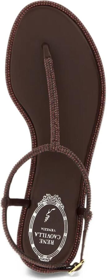 René Caovilla Diana crystal-embellished sandals Bruin - Foto 4