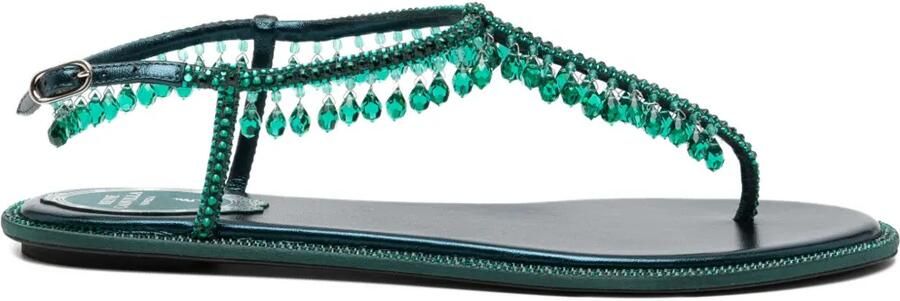 René Caovilla Diana sandalen Groen