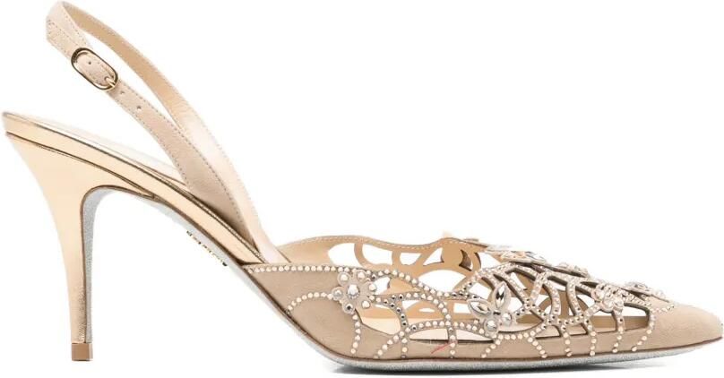 René Caovilla Eden pumps verfraaid met kristallen Beige