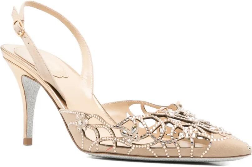René Caovilla Eden pumps verfraaid met kristallen Beige - Foto 2