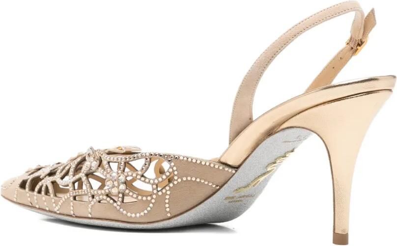 René Caovilla Eden pumps verfraaid met kristallen Beige - Foto 3