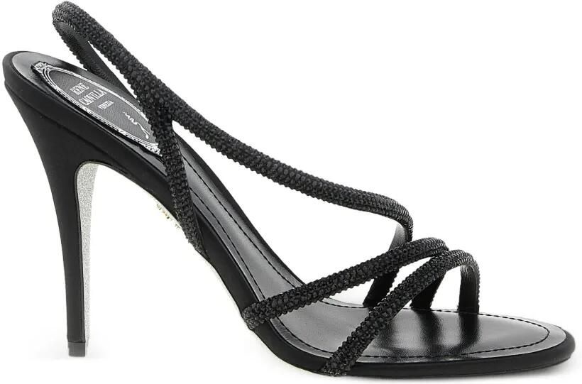 René Caovilla Erin sandalen met open neus Zwart