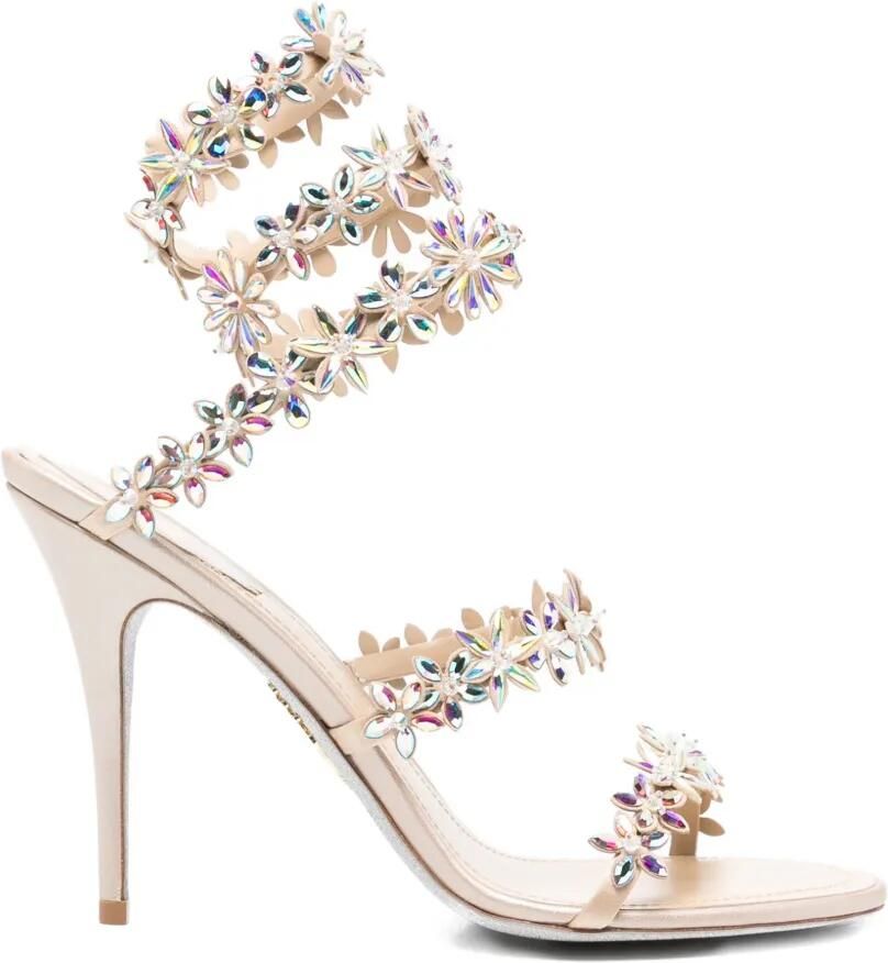 René Caovilla Eva sandalen met hak Beige