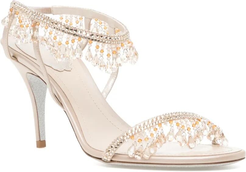 René Caovilla Jahanara sandalen verfraaid met kralen Beige - Foto 2