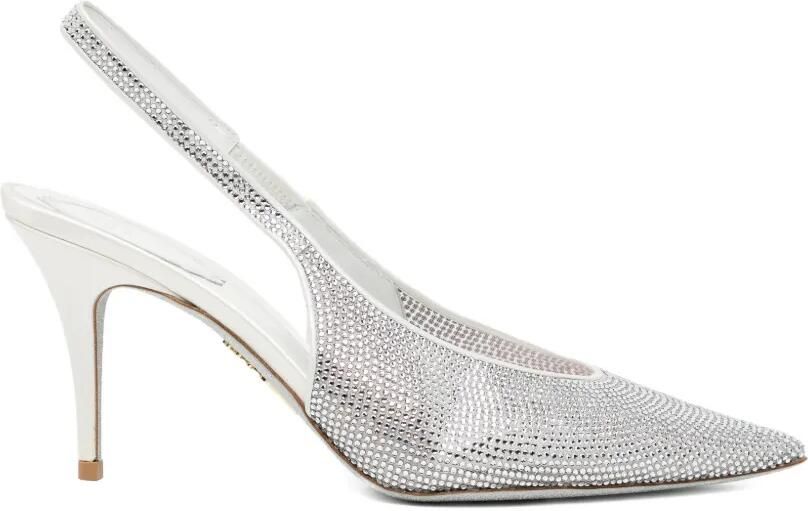 René Caovilla Jinny 80 slingback pumps Wit
