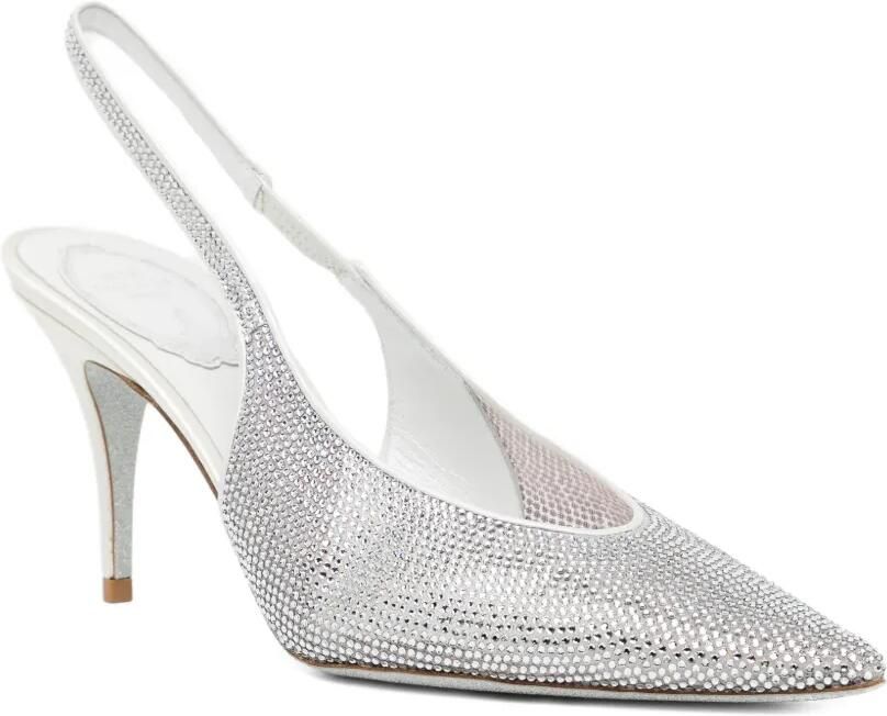 René Caovilla Jinny 80 slingback pumps Wit - Foto 3
