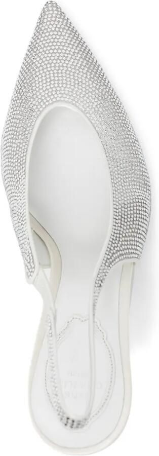 René Caovilla Jinny 80 slingback pumps Wit - Foto 4