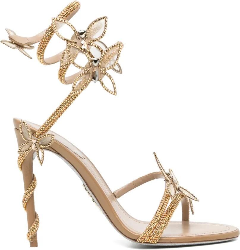 René Caovilla Margot sandalen Goud